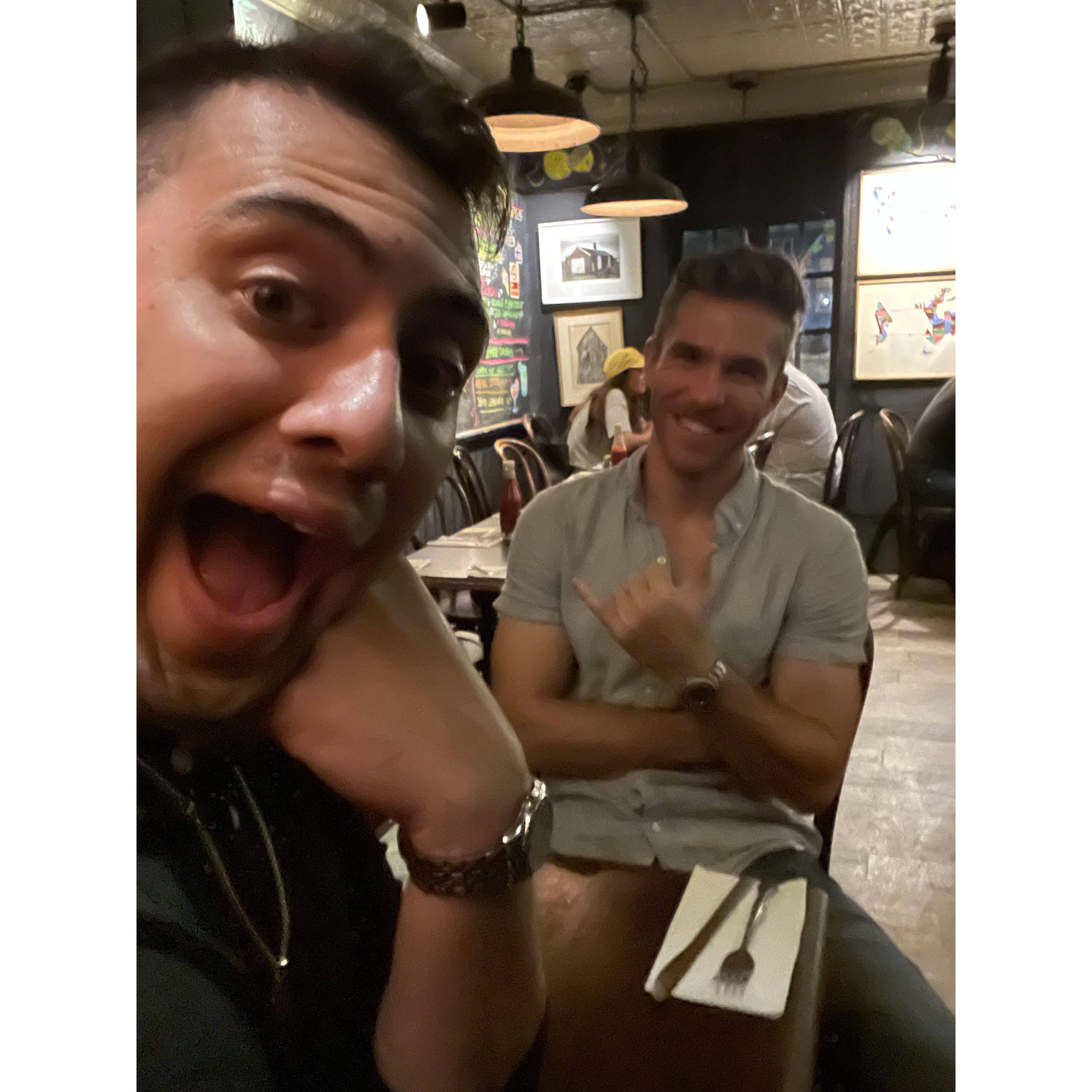 PJ went to visit Brian in New York in 2023.