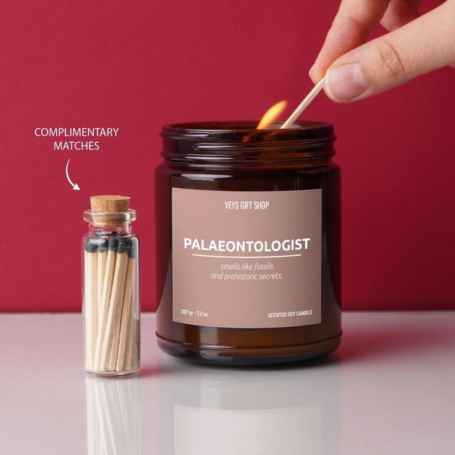 Paleontologist - Smells Like Fossils And Prehistoric Secrets Scented Soy Candle, Gift For Her, Gift For Him, Graduation Gift