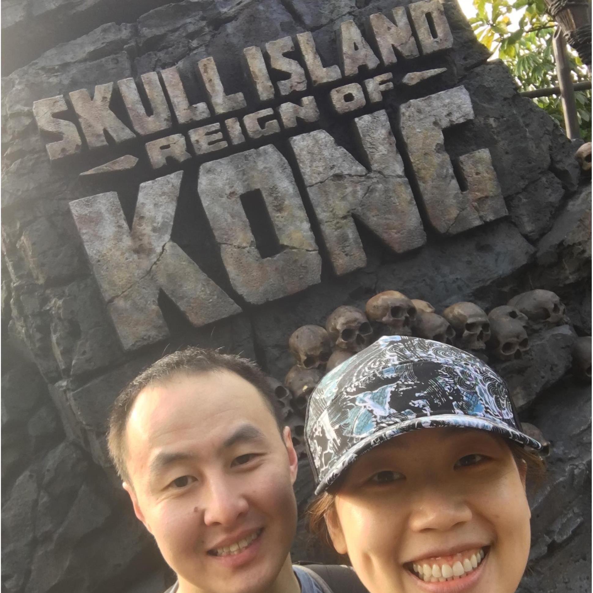 During this seriously realistic 3D ride, Jon had to ripped off his 3D glasses as we were about to "fall off a cliff."