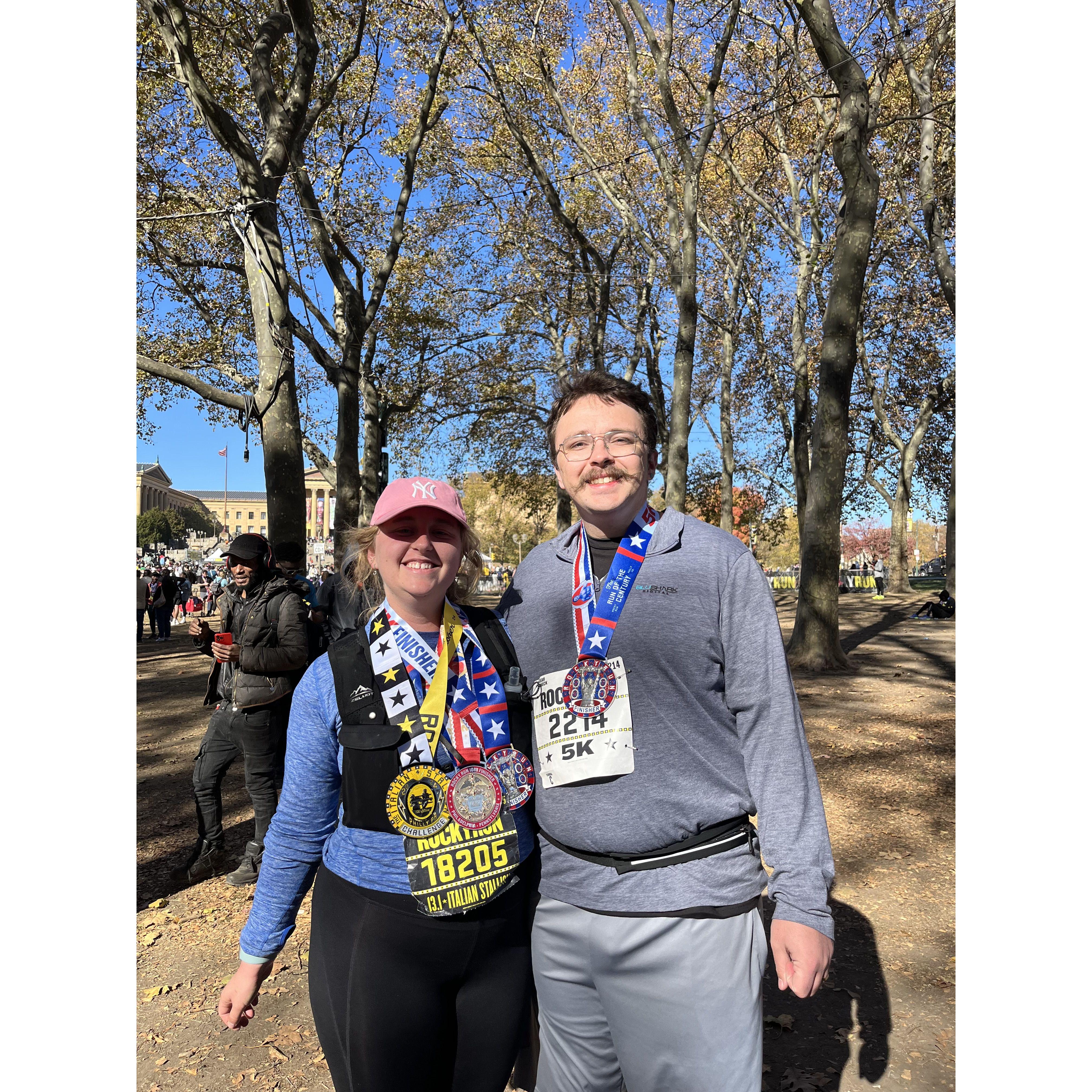 Rocky Run 2024! Richelle has 3 medals cause she won