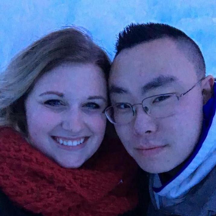 One of our first dates at the Ice Castles