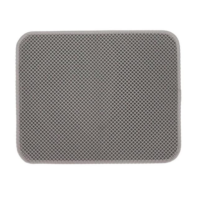 Paco & Pepper 36" x 24" Unscented Waste Cat Litter Mat - Light Silver