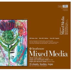 Strathmore 400 Series Mixed Media Pad, 18"x24", White, 15 Sheets