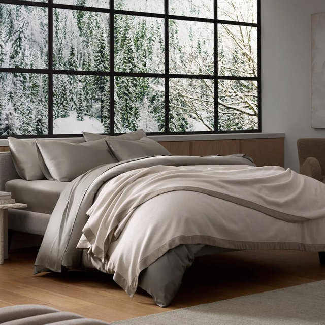 Cozy Earth Bamboo Throw Blanket - Oak/Driftwood