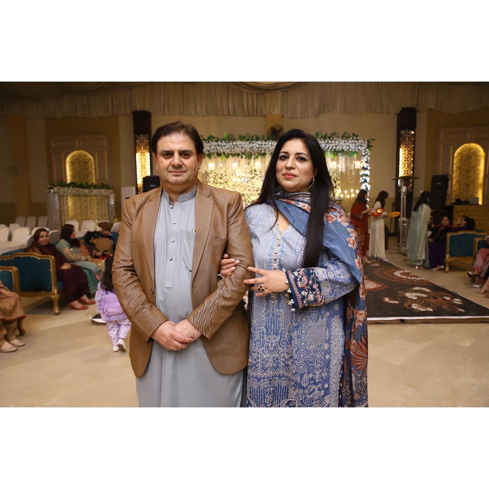 We are not just giving away our daughter, we are gaining a son. Our family grows, and so does our love...............    Maheen's Parents