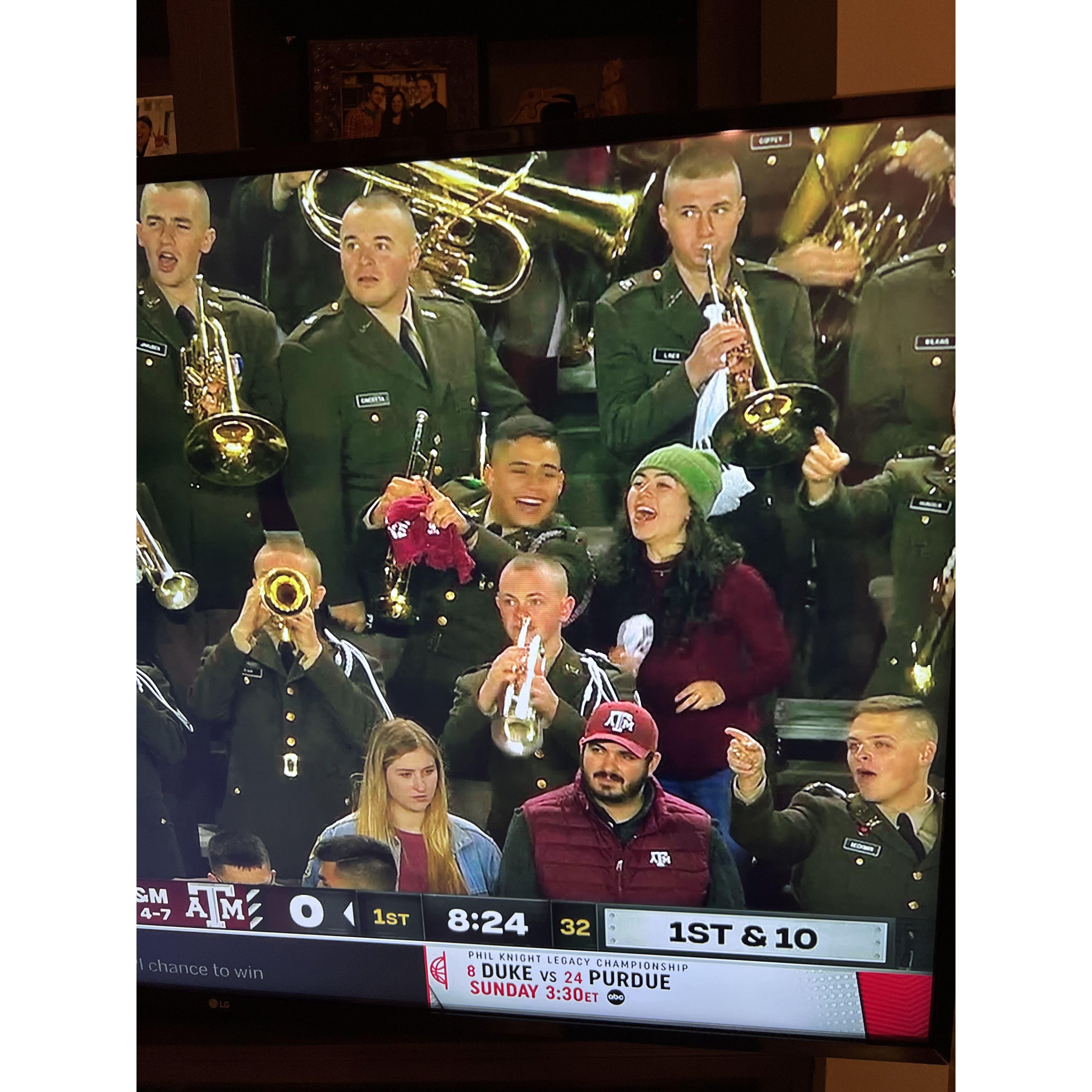 One of many times they were on ESPN during a football game!!