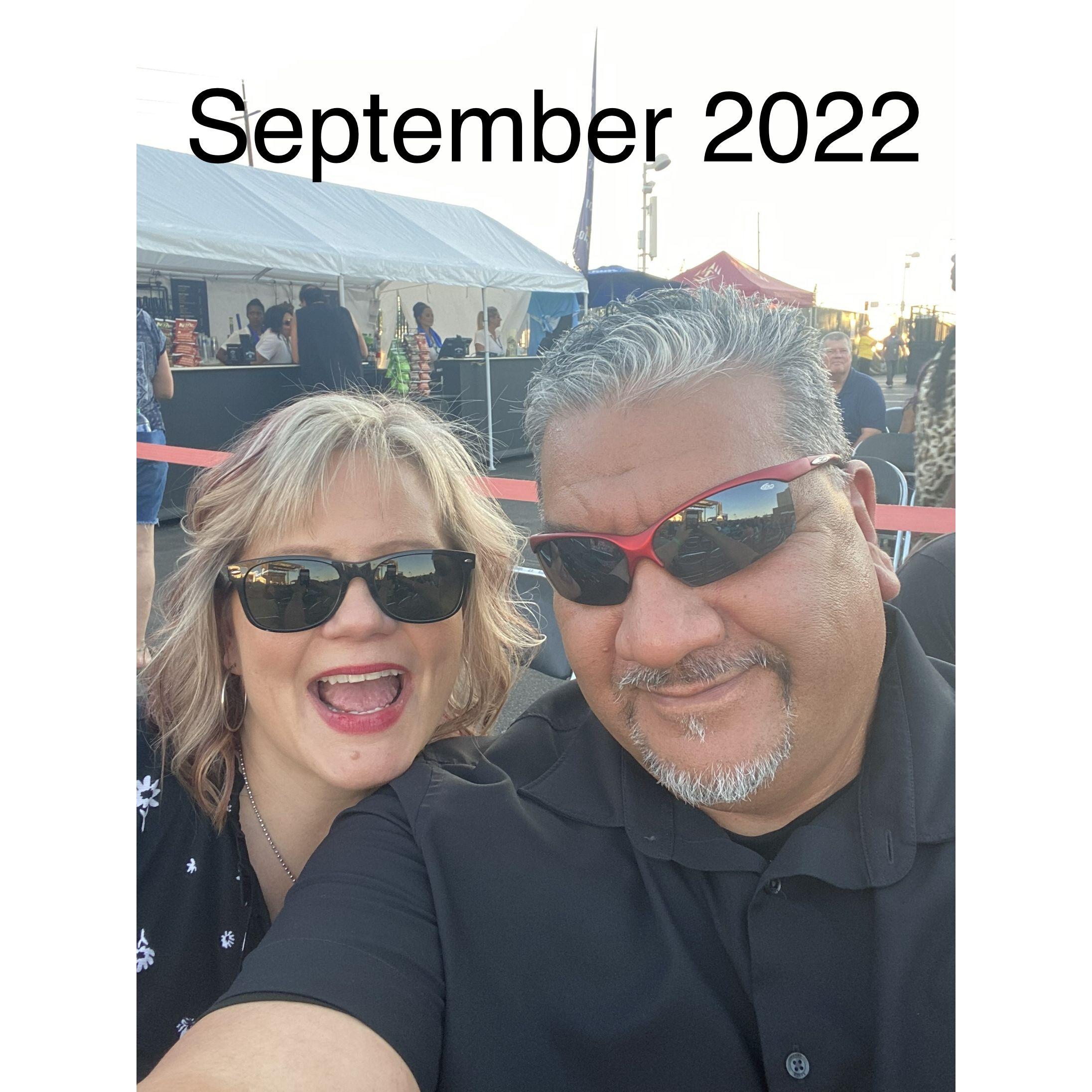 Watching live 80's music - our favorite!