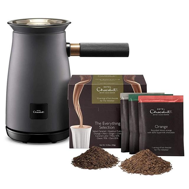 Hotel Chocolat 472756 Velvetiser Hot Chocolate Machine, Charcoal