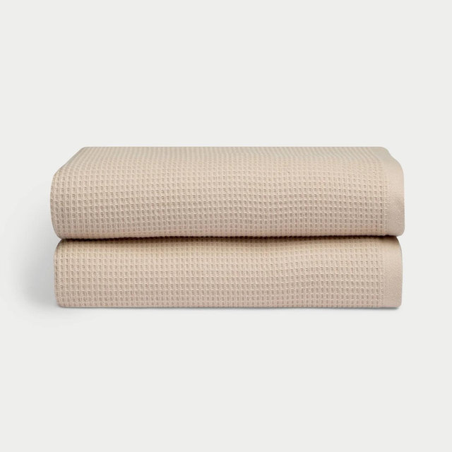 Waffle Bath Towels in SAND