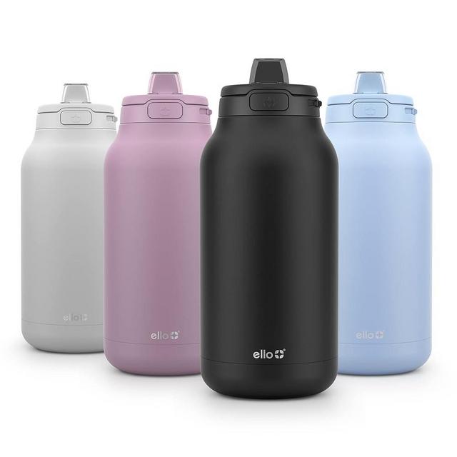 Ello Hydra 64oz Half Gallon Vacuum Insulated Stainless Steel Jug with Locking, Leak-Proof Lid and Soft Silicone Straw, Metal Reusable Water Bottle, Keeps Cold All Day