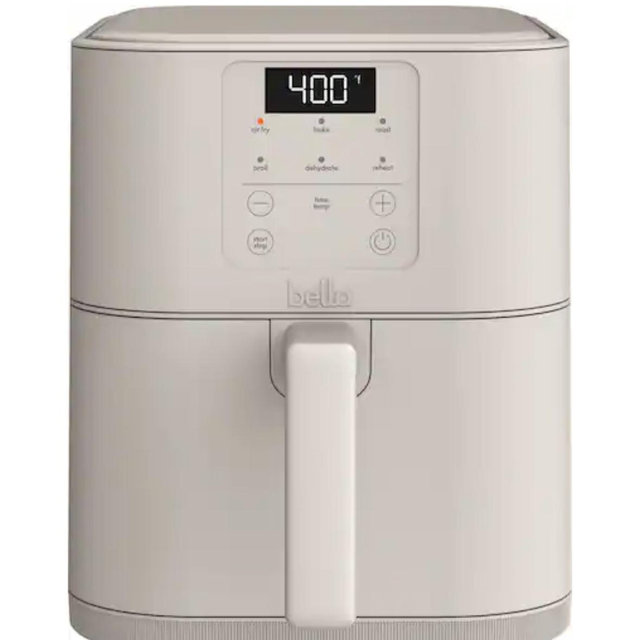 Bella - Fits-anywhere Kitchenware: 6-qt. Slim Air Fryer - Oatmilk