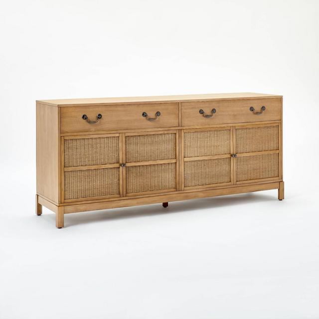 Brandeis Woven TV Stand for TVs up to 60" Brown - Threshold™ designed with Studio McGee