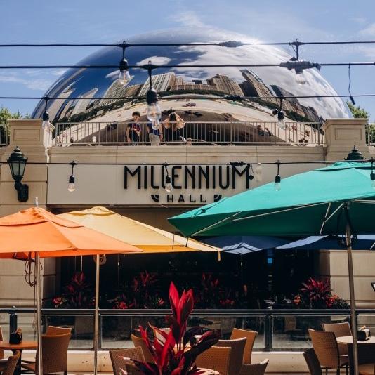 Millennium Hall.
Location for both cocktail hour and the reception! Cocktail hour is being held under the bier garden tent!