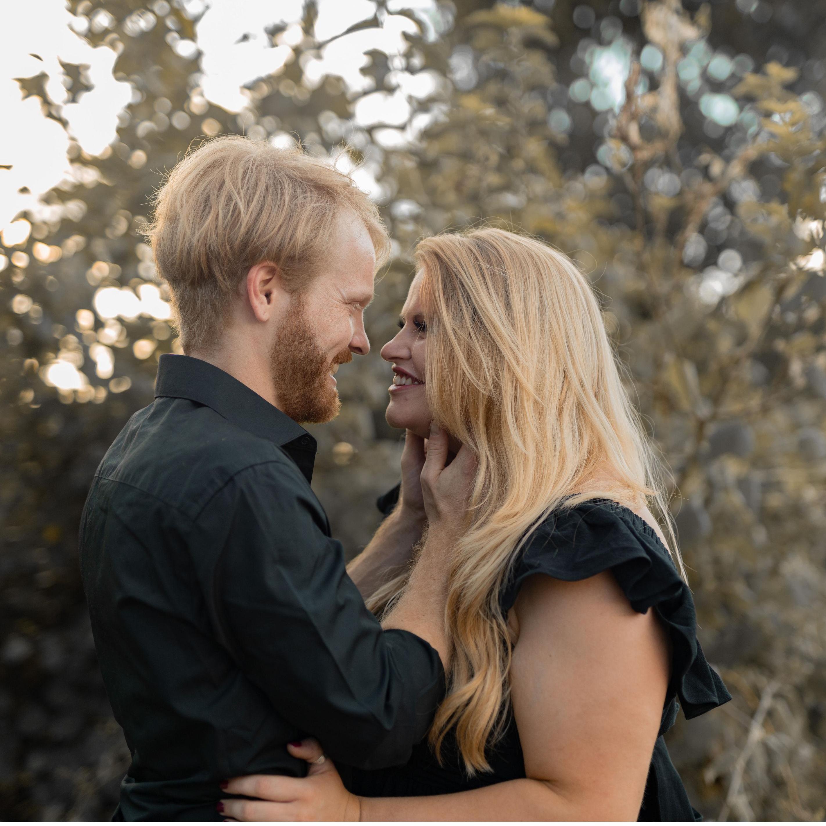 Loni enter the freshly engaged couple into a giveaway for a free engagement photo shoot by a Houston photographer... and won! They turned out amazing!