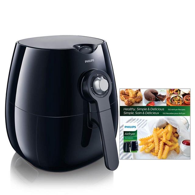 Philips Airfryer, The Original Airfryer with Bonus 150+ Recipe Cookbook, Fry Healthy with 75% Less Fat, Black HD9220/28