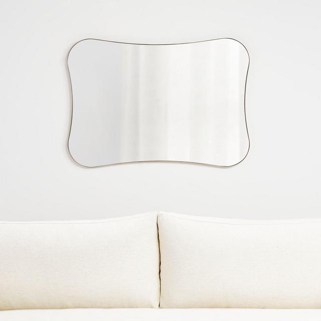 Edge Brass Pinched Rounded Corner Mirror