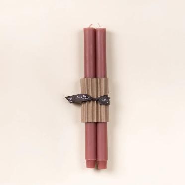 Beeswax Church Tapers, Set of 2 - Thistle