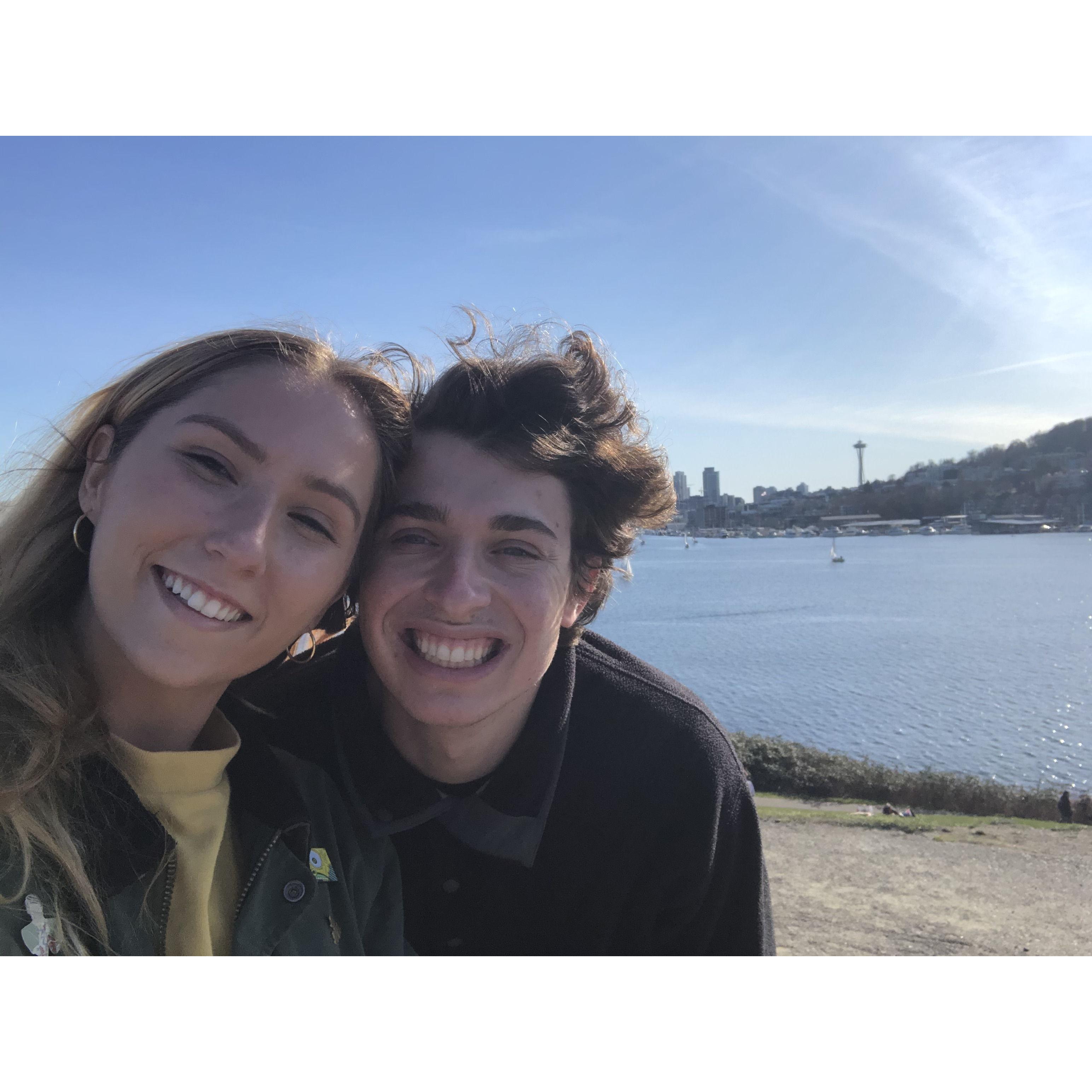 Morgan and Jake at Gas Works Park. We were slightly disappointed that there were no paint Balloons like in Ten Things I hate about you.