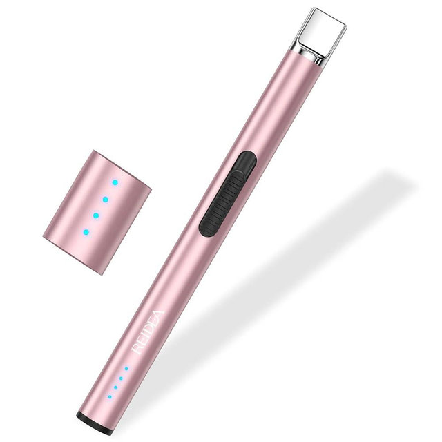 REIDEA Lighter S4 Pro Electric USB Rechargeable Safety Lock with LED Battery Indicator Flameless Windproof Arc Plasma Lighter for Candle, Fireworks