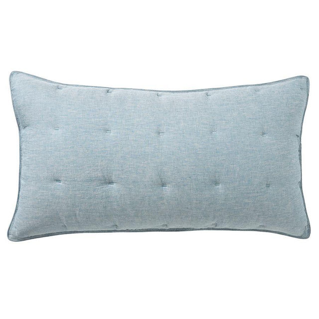 Belgian Flax Linen Comforter Sham, Chambray, King, Set of 2