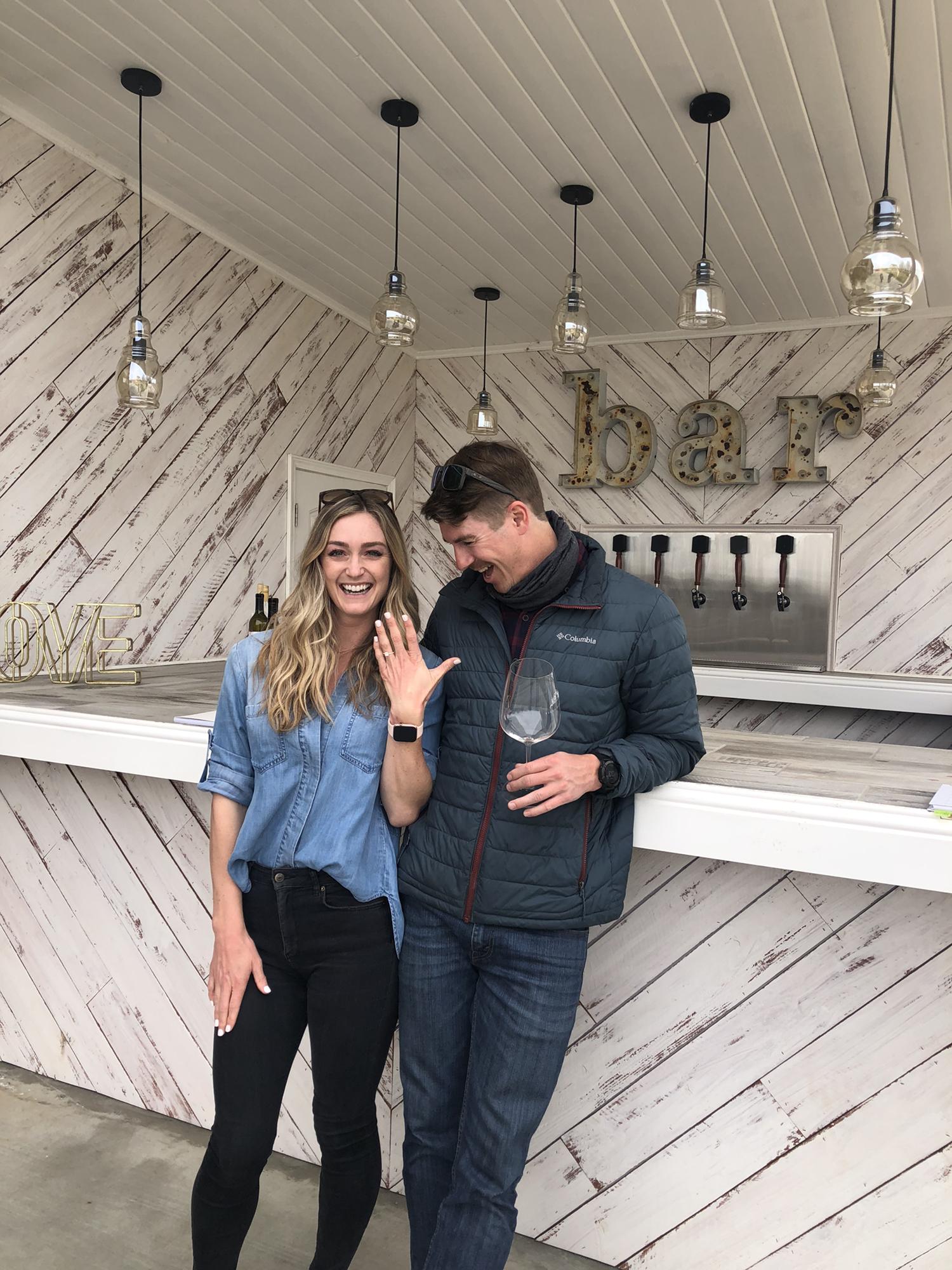 The day we decided on our venue, Ella’s Vineyard!