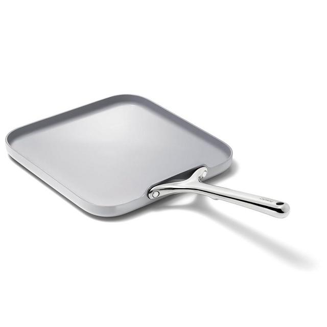 Caraway Square Griddle Pan - 11” Square Pan - Non-Stick Ceramic Coated - Non Toxic, PTFE & PFOA Free - Oven Safe & Compatible with All Stovetops - Gray