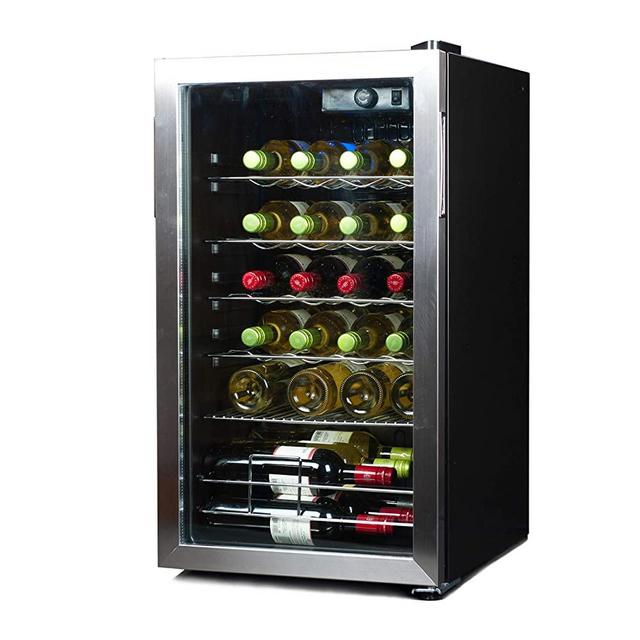 BLACK+DECKER BD61536 Wine Cellar, 26 Bottles, Black Cabinet and Stainless Steel Trim