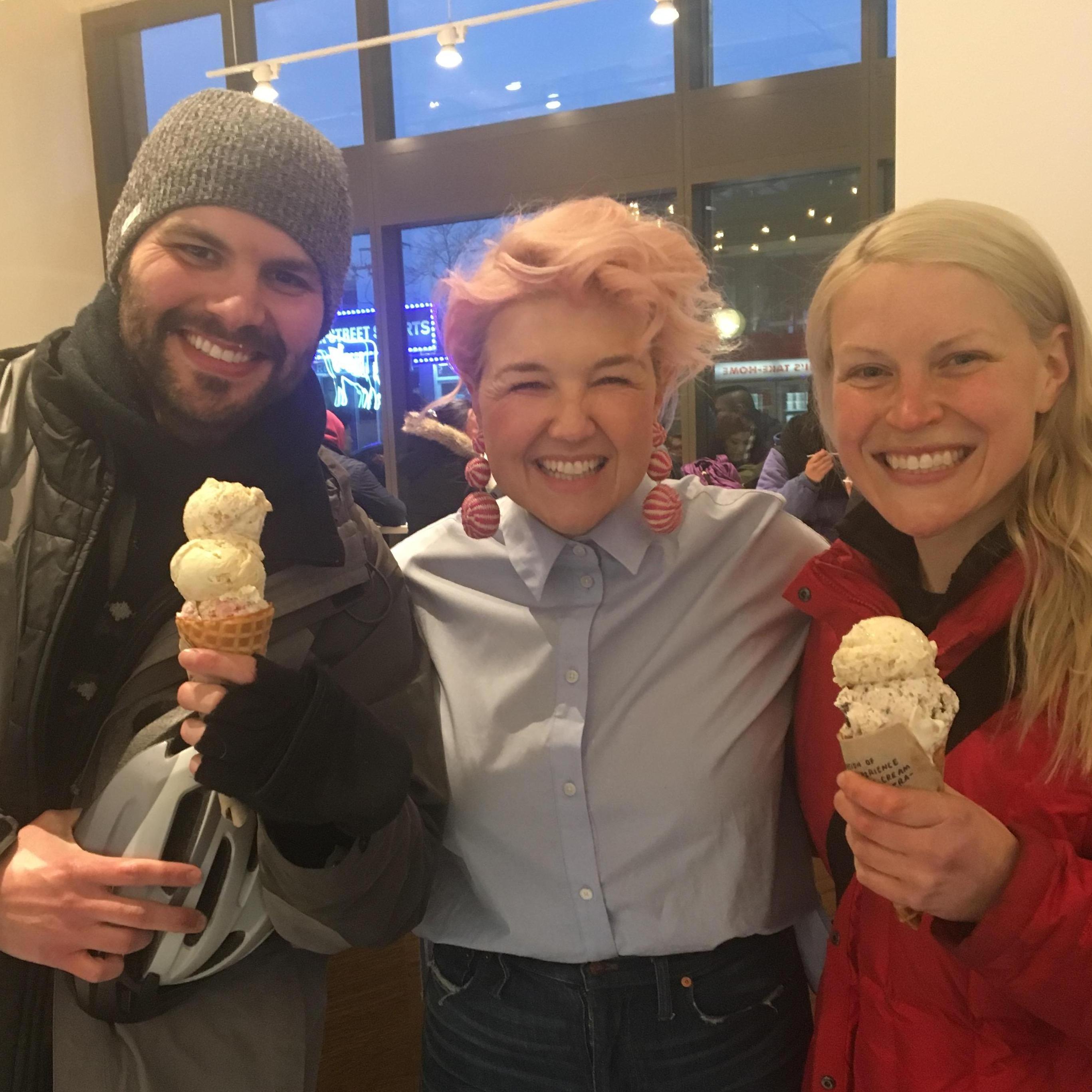 We love ice cream!  We met Jeni of Jeni's Ice Cream!  Lucky for us there are 2 Jeni's Ice Cream shops less than a mile from our house! : )