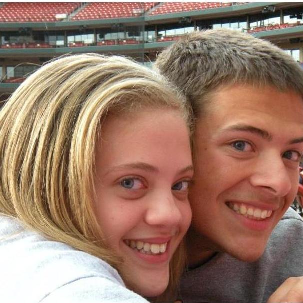 One of our first dates! A Cards game in 2011.