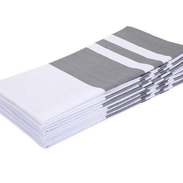DG Collections Kitchen Dish Towels, 100% Natural Cotton, Set of 6 (20x28 Inches), Multi-Purpose Kitchen Towels, Very Soft, Highly Absorbent, Lint Free,Tea Towels for Kitchen Decor