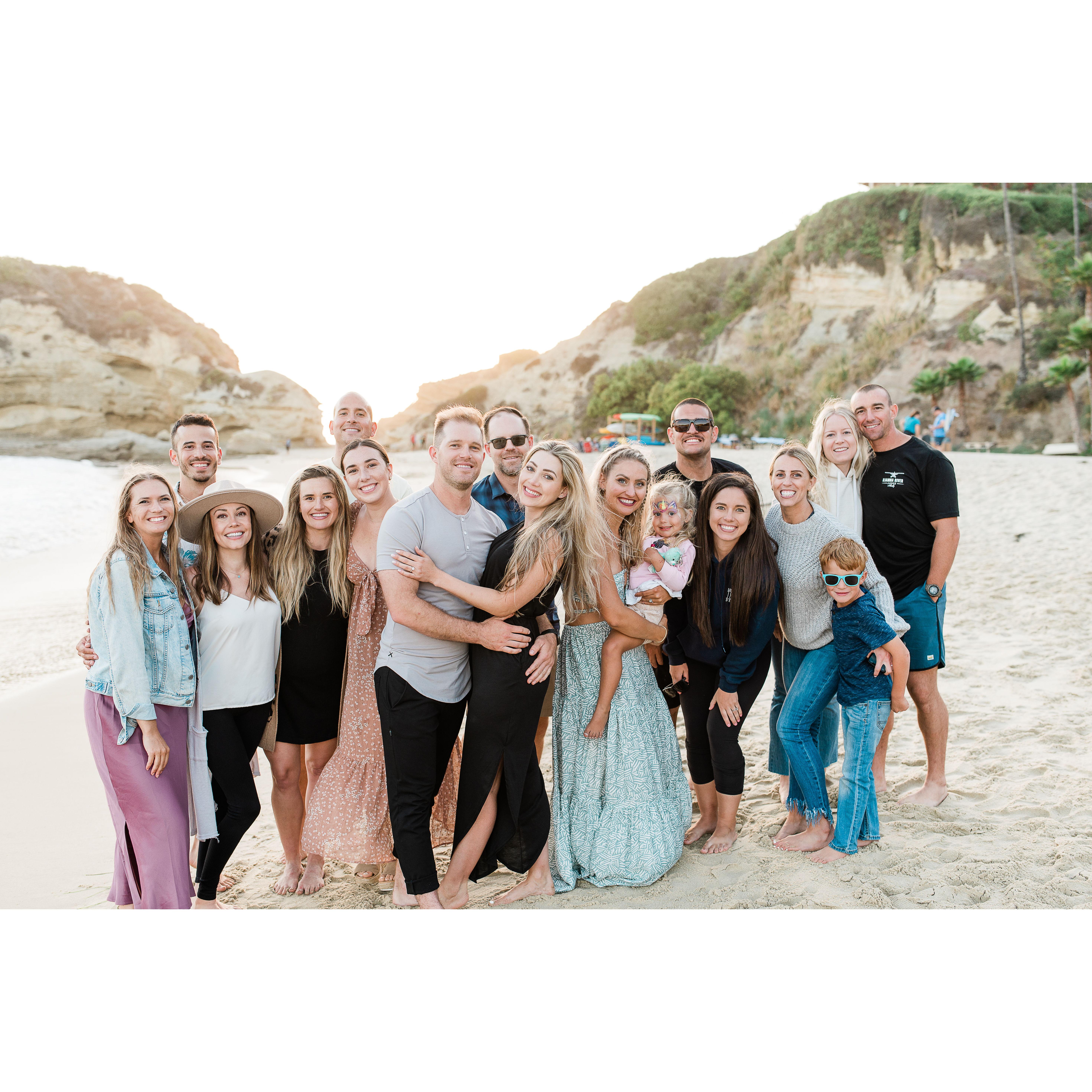 Right after Hayze proposed all of our closest friends were waiting on the beach to celebrate us! Such a wonderful surprised!