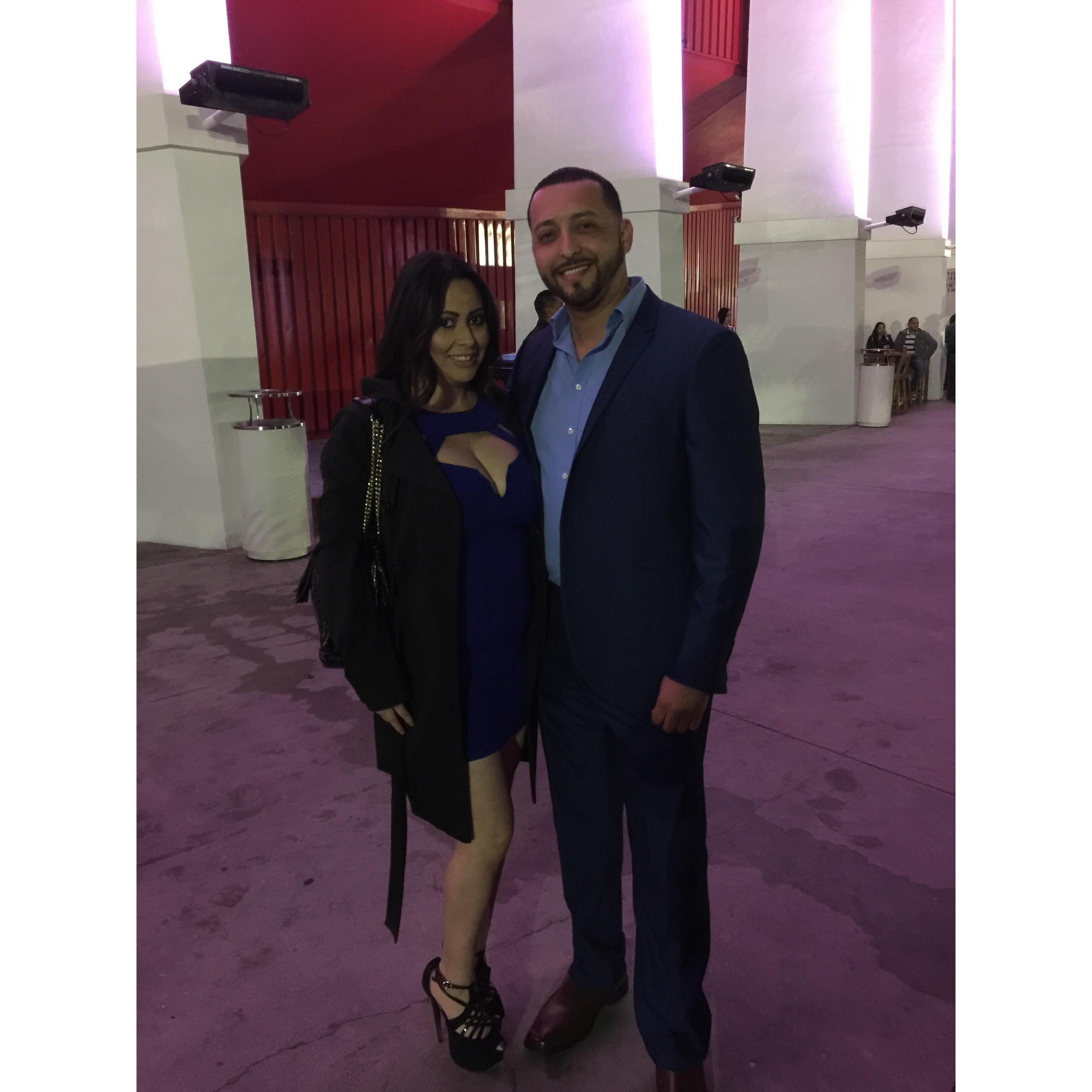 At our first Gerardo Ortiz concert at the Forum.