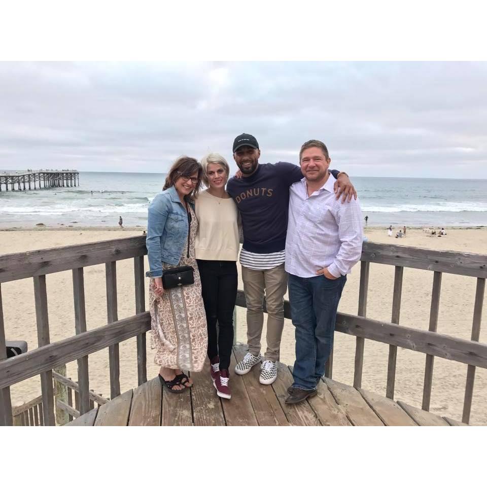 Aubrey's parental unit in town
