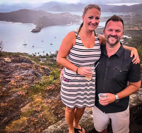 Sunset in Antigua overlooking English Harbor