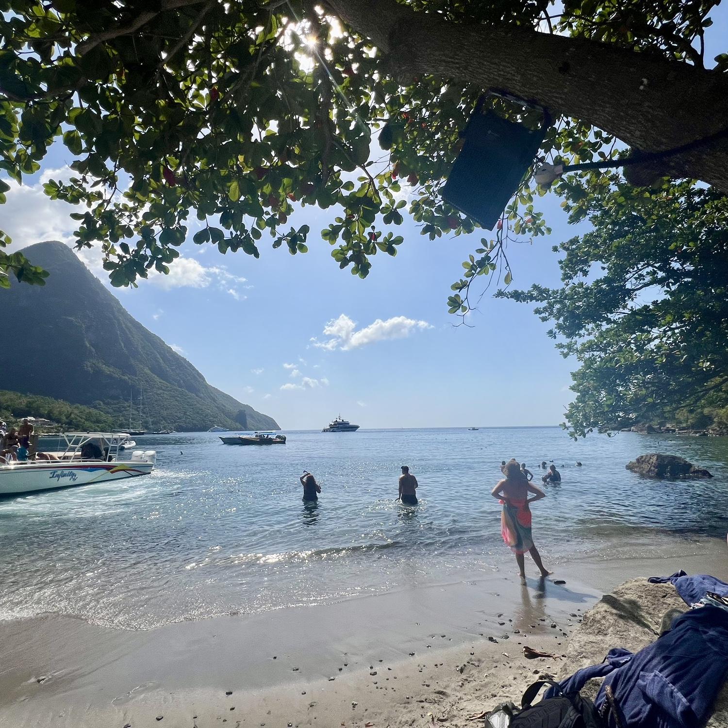 Boat excursion- Our captain took us to Soufrière where we snorkeled and enjoyed lunch and beach time at Sugar Beach