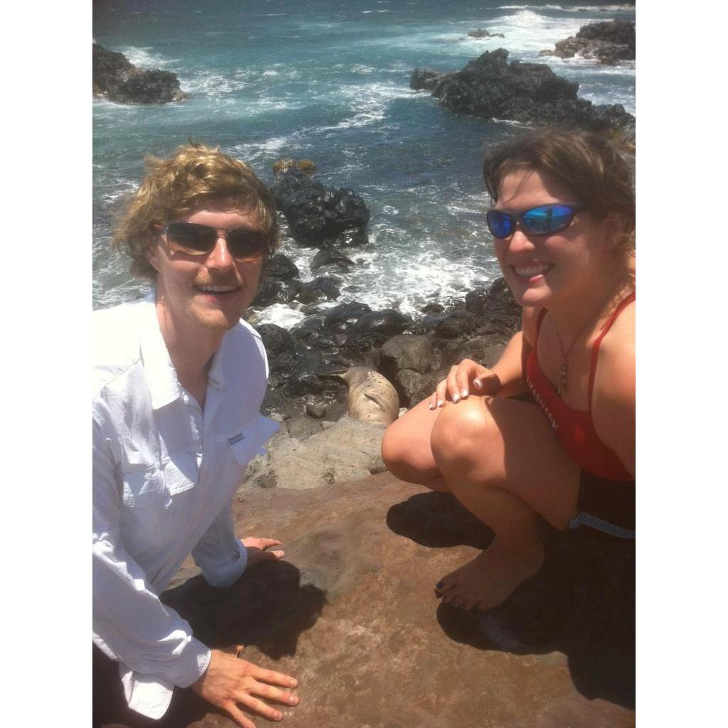 to this day Jess still teases Kelly about how excited she was to see a rare monk seal. Maui 2012