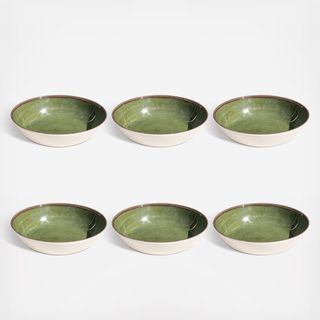 Retreat Pottery Melamine Low Bowl, Set of 6