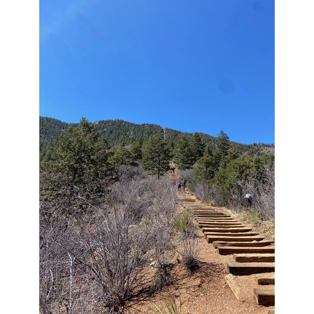 The famous "Incline" that Katrina made Bryan climb in Colorado Springs after their flight arrived in Denver