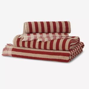 Piglet in Bed Pembroke Stripe Cotton Hand Towel