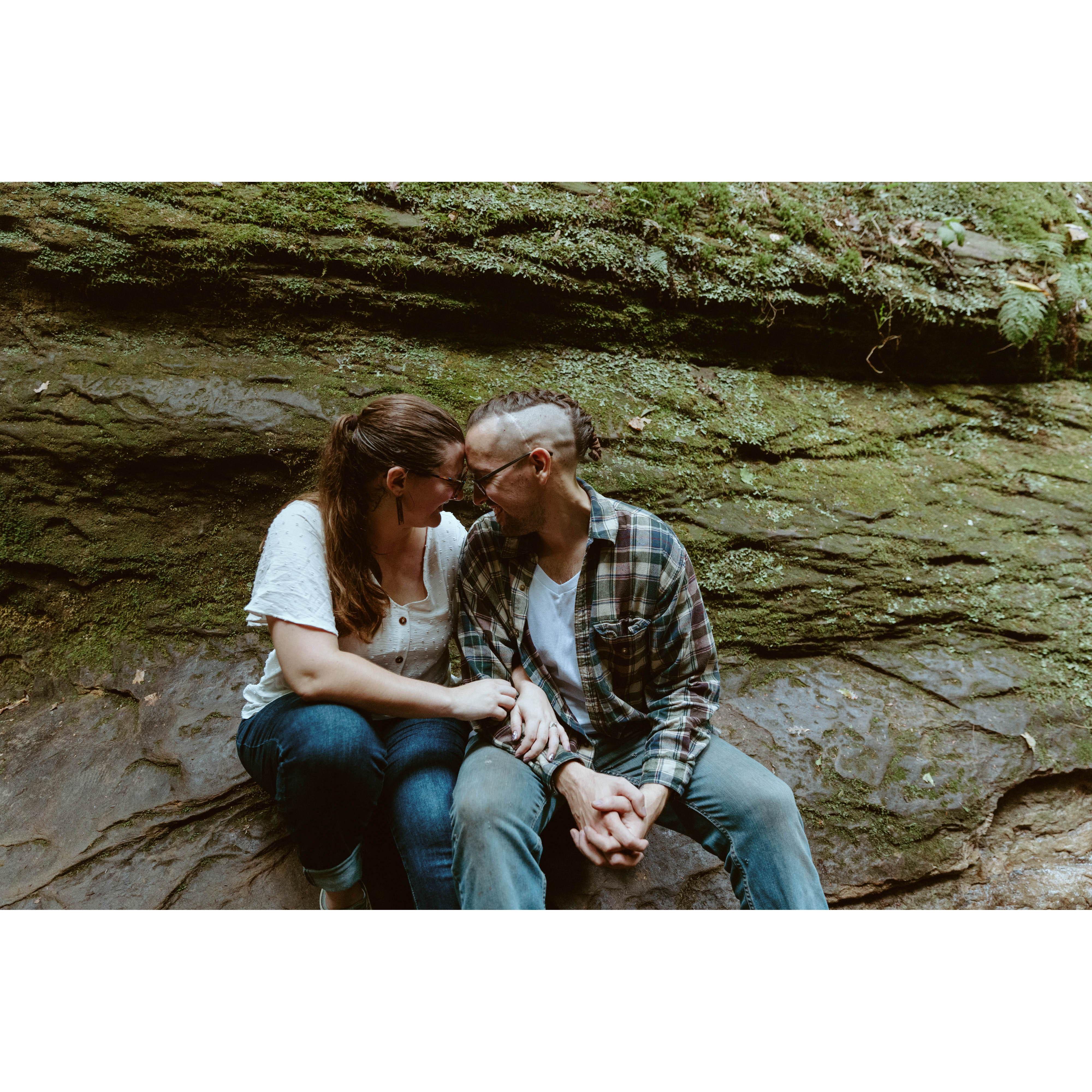 Our engagement photos in Turkey Run State Park were absolutely beautiful thanks to Aliscia Marie Photogrpahy!