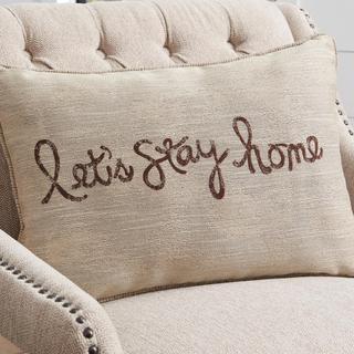 Lets Stay Home Throw Pillow