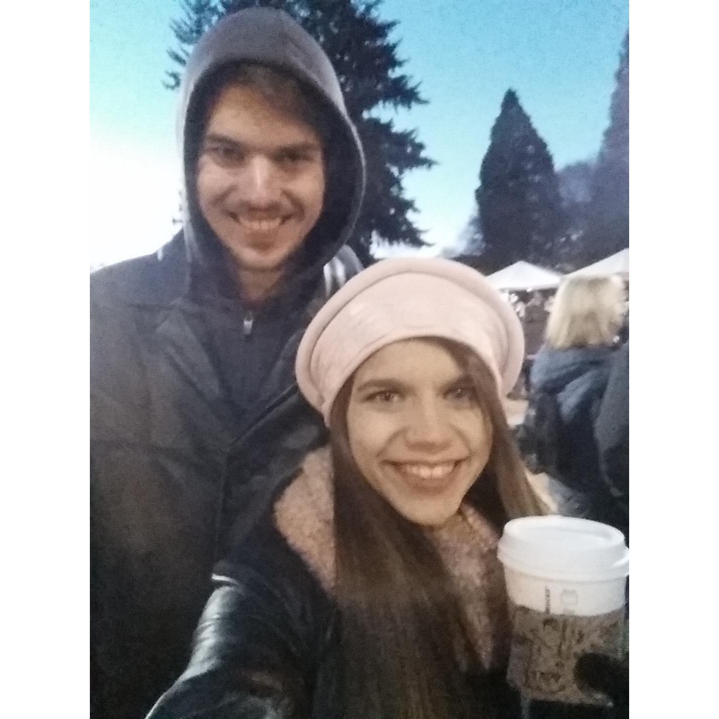 Christmas tree lighting ceremony and Restory's sister Bailey's choir concert in Vancouver, Washington. November 2015