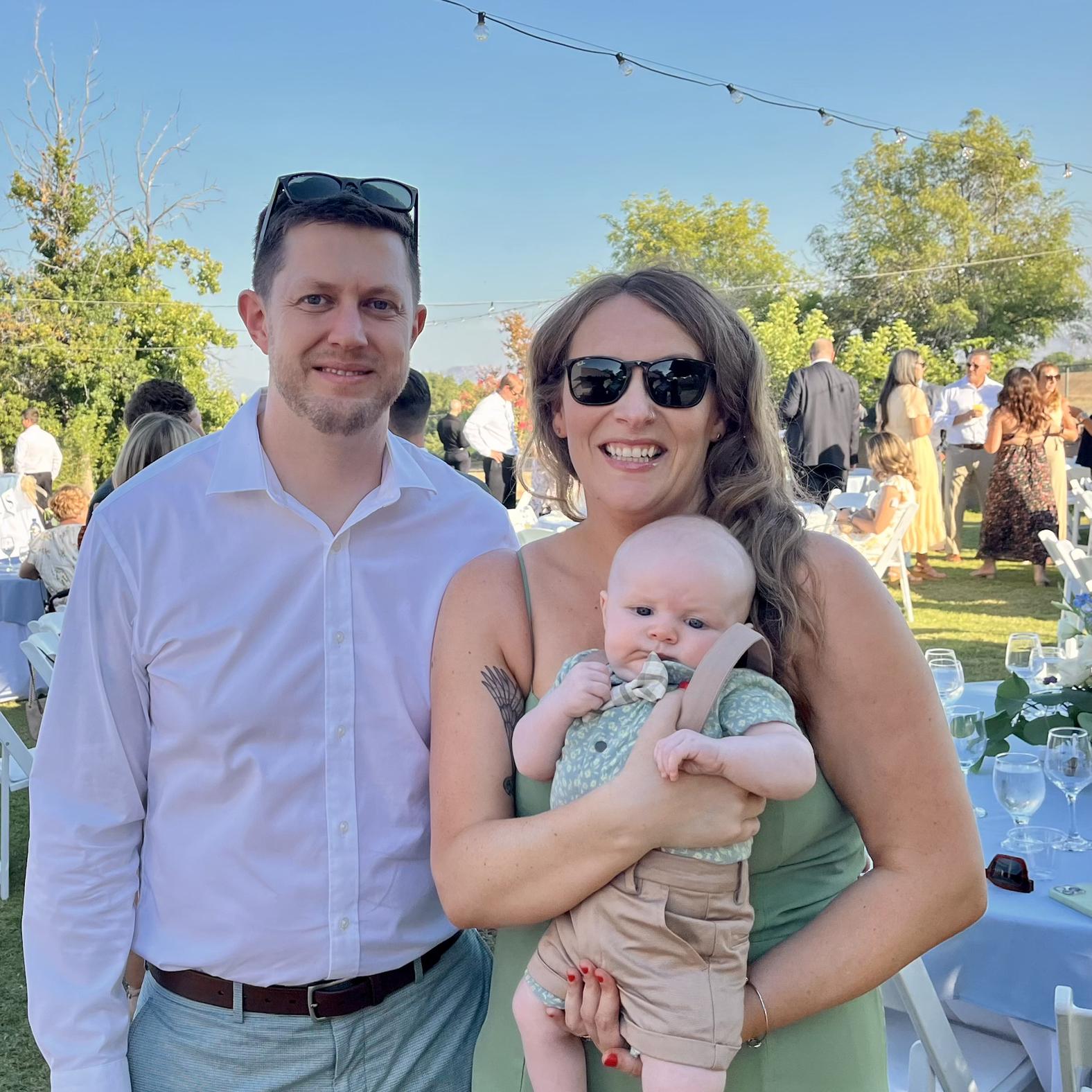 Jackson all dressed up for Katie and Kliff’s wedding Sept 2023