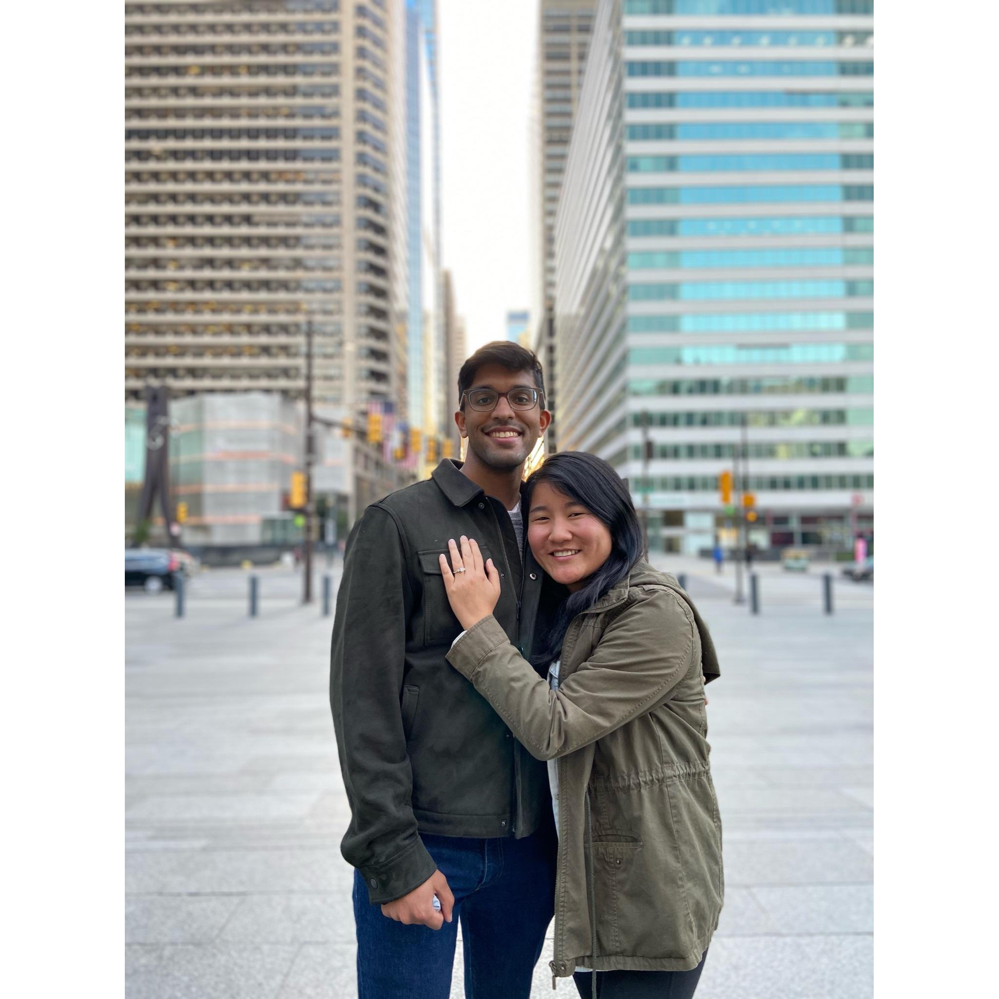 Engaged and exploring the city!
