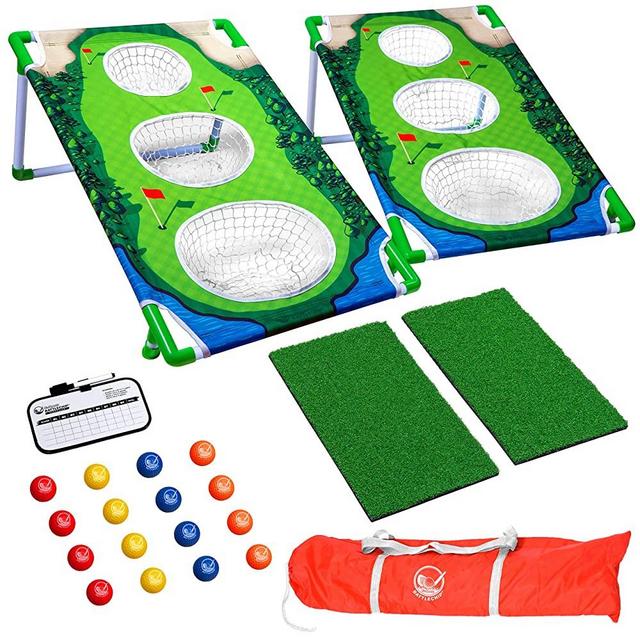 GoSports BattleChip Backyard Golf Cornhole Game - Fun New Golf Game for All Ages & Abilities