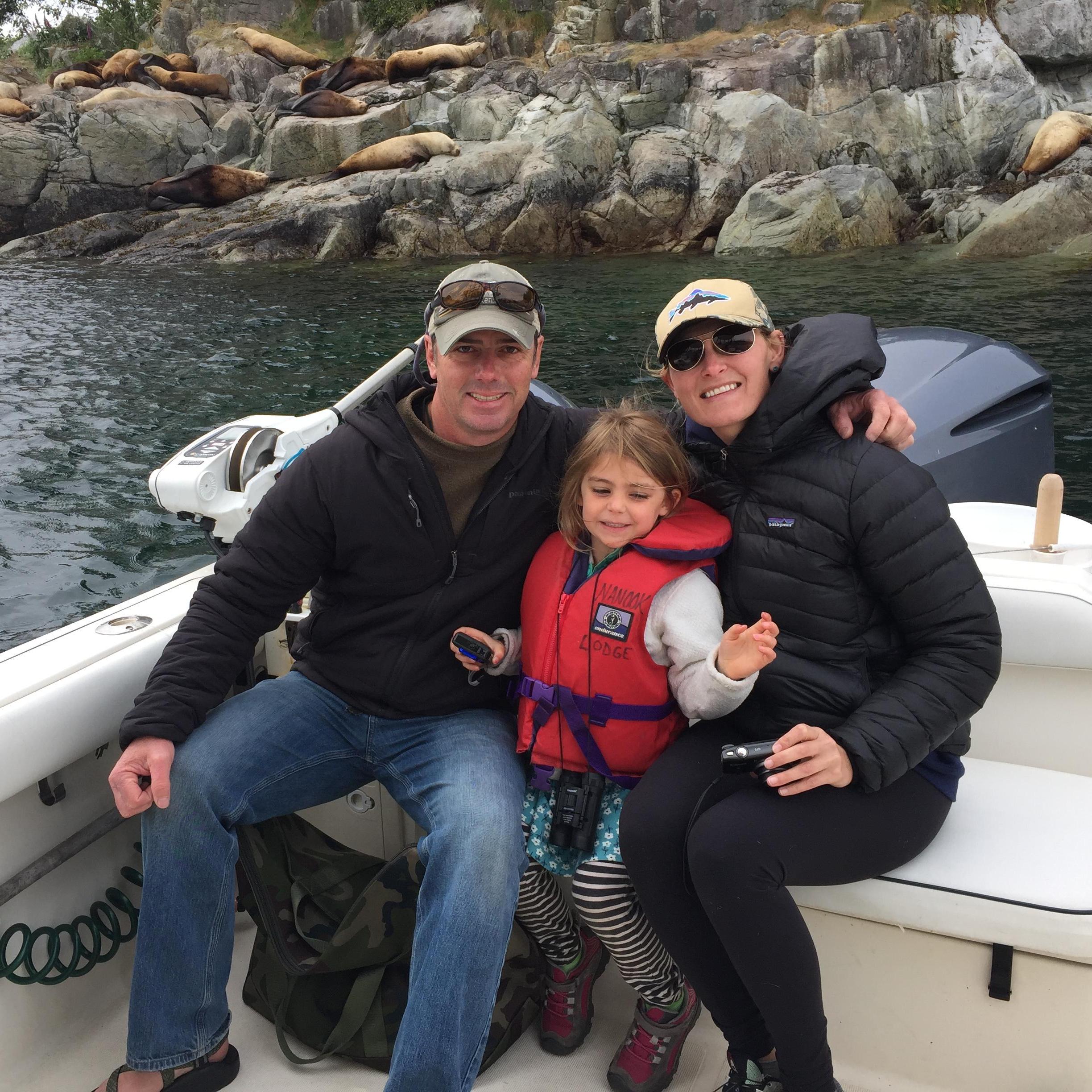B's first trip to Nanook. She also caught a fish... and loved the sea lions!