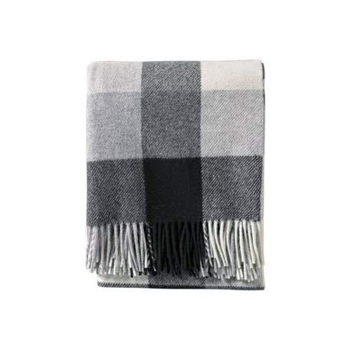 Pendleton Washable Eco-Wise Wool, Black/Ivory Throw Blanket, 54" x 60",