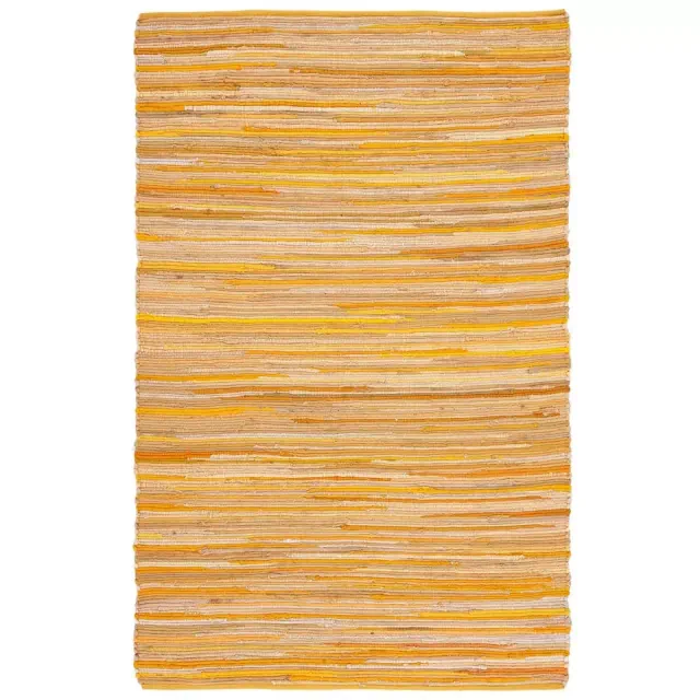 Rag Rug RAR130 Hand Woven Indoor Area Rug - Yellow/Multi - 6'x9' - Safavieh.