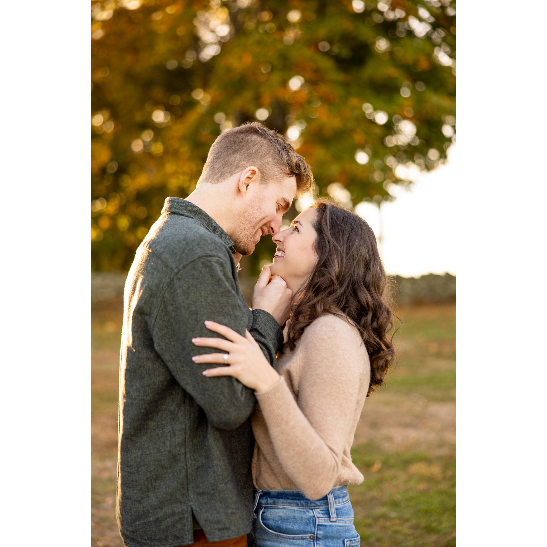 Some of our favorites from our October engagement photoshoot at Colt State Park in Bristol, RI