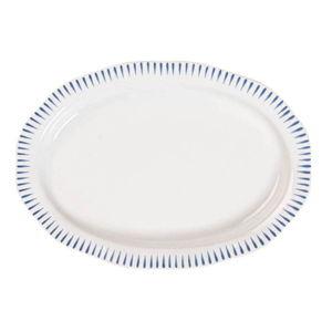 Sitio Stripe Delft Blue 17" Serving Platter - Mason Jones